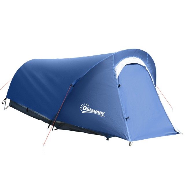 Σκηνή Camping Outsunny Polyester και Oxford Fabric με εσωτερικό γάντζο και δίχτυα παράθυρα, 265x140x95cm A20-302V00LB