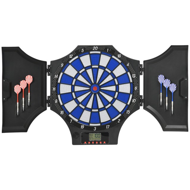 SPORTNOW Electronic Darts Board σε PP με 6 Darts και οθόνη LCD, 83x45x4 cm, κόκκινο και μαύρο